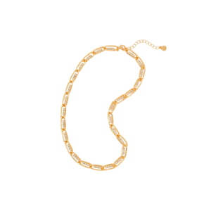 Mint Velvet Gold Tone Pave Chain Necklace